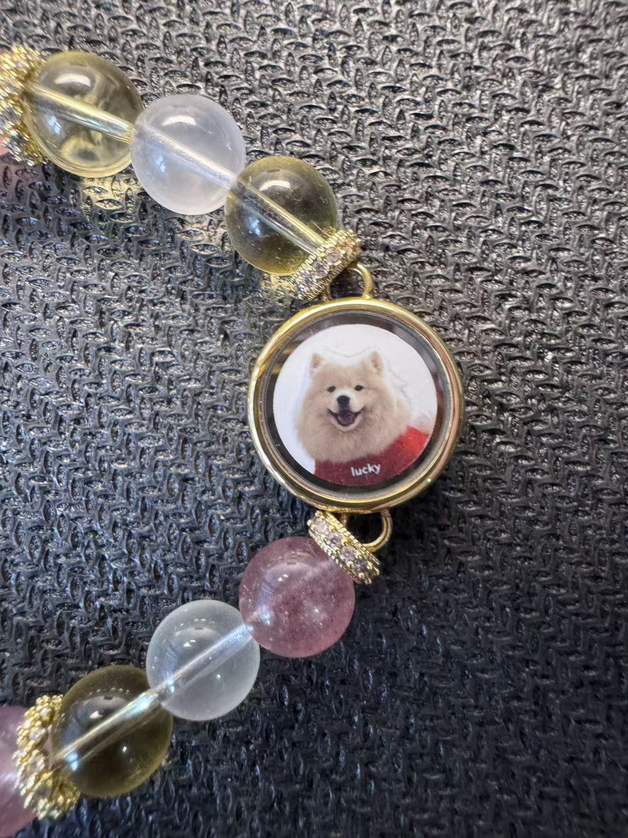 Rainbow Bridge Pet Memorial Bracelet - Personalized Photo & Fur Keepsake
